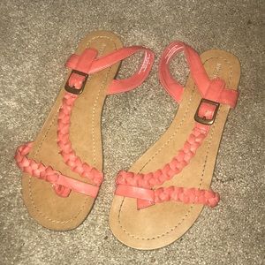 Peach-coral Sandals